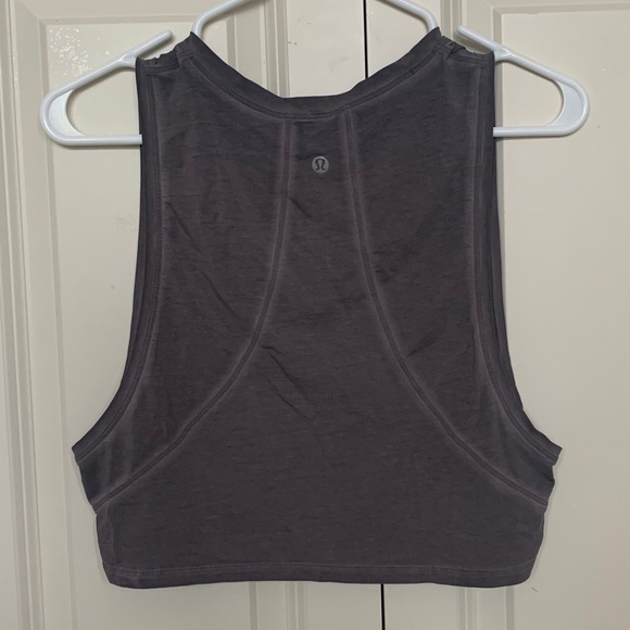 lululemon athletica Tops - lululemon muscle cropped tank plum